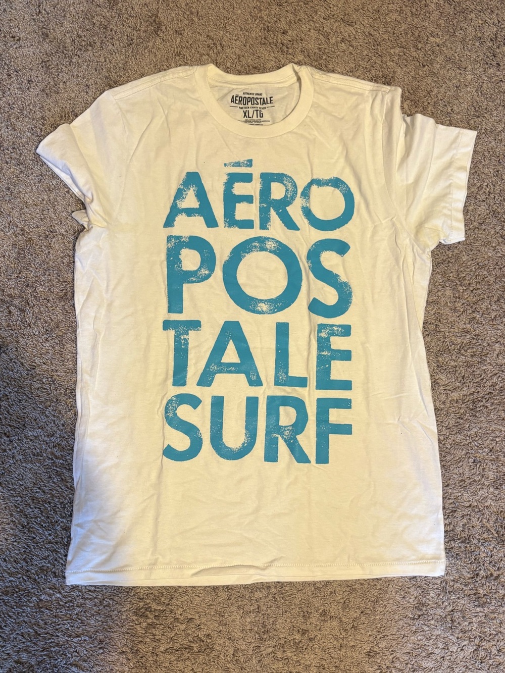 Aeropostale White T‑Shirt with Black Logo Print